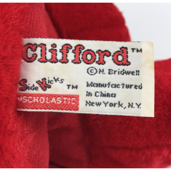 Vintage 1997 Scholastic Side Kicks Clifford Big Red Dog Hand Puppet 12" Plush - Picture 9 of 9